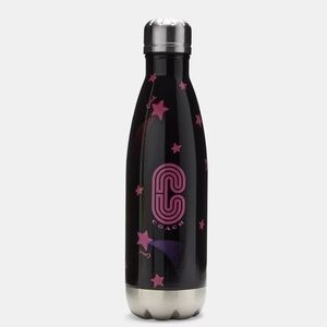 COACH Black and Pink Water Bottle With Disco Star